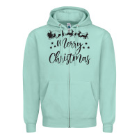 Seafoam merry christmas Zipper Hoodie - artisFamous