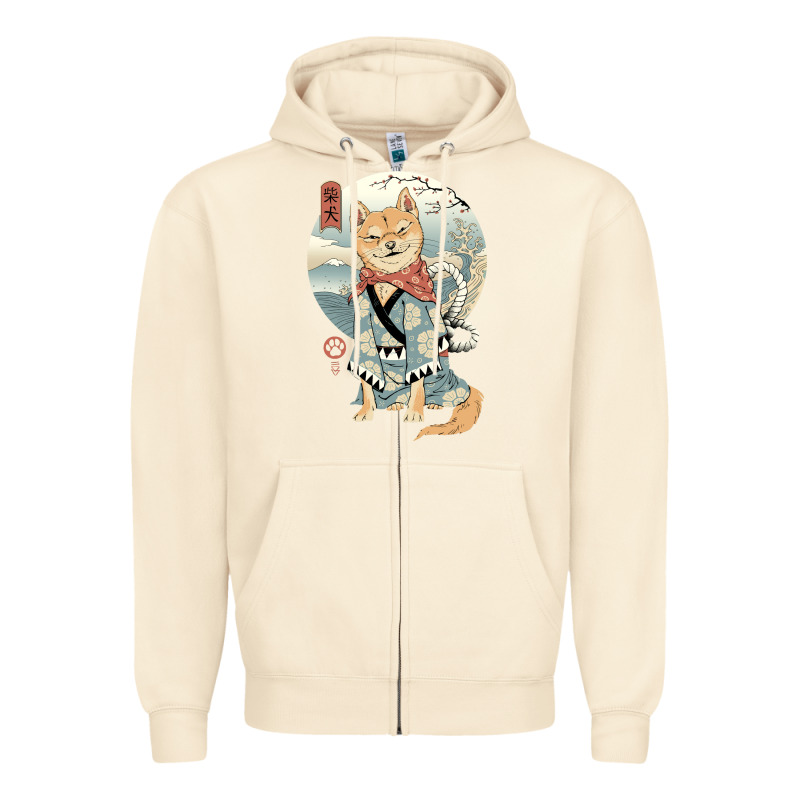 Shiba Inu Dog Japan Zipper Hoodie by artisFamous | Teevron