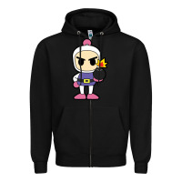 Black bomberman Zipper Hoodie - artisFamous