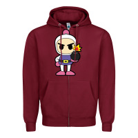 Burgundy bomberman Zipper Hoodie - artisFamous
