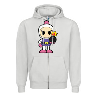 Dove Grey bomberman Zipper Hoodie - artisFamous