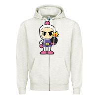 Oatmeal Heather bomberman Zipper Hoodie - artisFamous