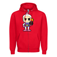 Red bomberman Zipper Hoodie - artisFamous