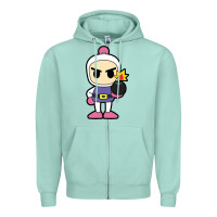 Seafoam bomberman Zipper Hoodie - artisFamous