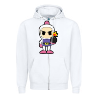 White bomberman Zipper Hoodie - artisFamous
