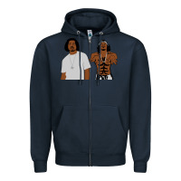 Navy outkast Zipper Hoodie - artisFamous