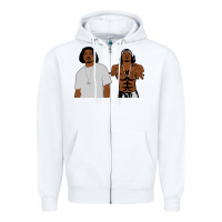 White outkast Zipper Hoodie - artisFamous