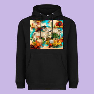 Fall Charolais Bulls Heavyweight Hoodie Designed By Ranaportraitstore