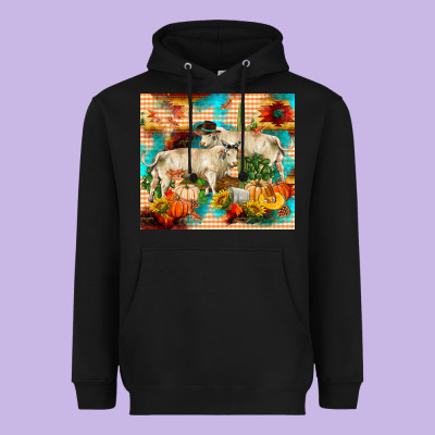 Fall Charolais Bulls Heavyweight Hoodie Designed By Ranaportraitstore