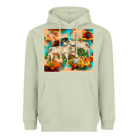 Matcha fall charolais bulls Heavyweight Hoodie - RanaPortraitStore