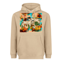 Mushroom fall charolais bulls Heavyweight Hoodie - RanaPortraitStore