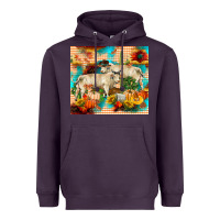 Plum fall charolais bulls Heavyweight Hoodie - RanaPortraitStore