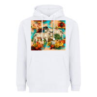 White fall charolais bulls Heavyweight Hoodie - RanaPortraitStore
