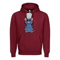 Burgundy ratatouille remy Zipper Hoodie - artisFamous