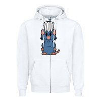 White ratatouille remy Zipper Hoodie - artisFamous