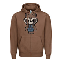 Chestnut rocket racoon chibi Zipper Hoodie - artisFamous