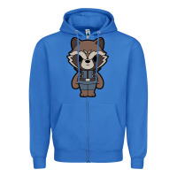 True Royal rocket racoon chibi Zipper Hoodie - artisFamous