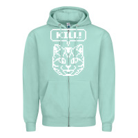 Seafoam kill no more heroes cat Zipper Hoodie - artisFamous