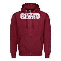 Burgundy may the schwartz be with you Zipper Hoodie - artisFamous