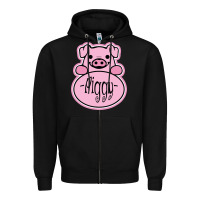 Black pig piggy costume Zipper Hoodie - artisFamous
