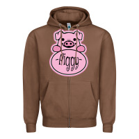 Chestnut pig piggy costume Zipper Hoodie - artisFamous