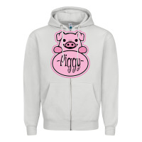 Dove Grey pig piggy costume Zipper Hoodie - artisFamous