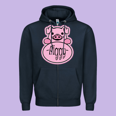 Pig Piggy Costume Zipper Hoodie Designed By Artisfamous