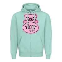 Seafoam pig piggy costume Zipper Hoodie - artisFamous