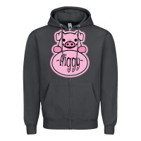 Smoke pig piggy costume Zipper Hoodie - artisFamous