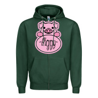 Sports Green pig piggy costume Zipper Hoodie - artisFamous