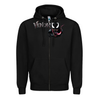 Black VENOM THE MOVIE Zipper Hoodie - artisFamous