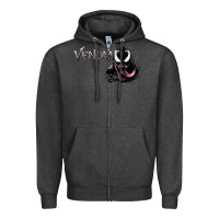 Charcoal Heather VENOM THE MOVIE Zipper Hoodie - artisFamous