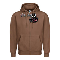 Chestnut VENOM THE MOVIE Zipper Hoodie - artisFamous