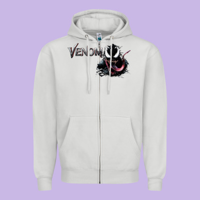 Venom The Movie Zipper Hoodie Designed By Artisfamous