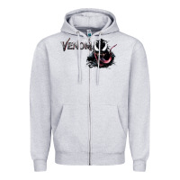 Heather Grey VENOM THE MOVIE Zipper Hoodie - artisFamous