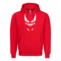 Red VENOM THE MOVIE Zipper Hoodie - artisFamous