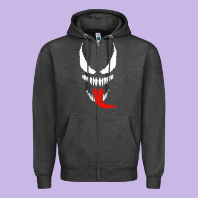 Venom The Movie Zipper Hoodie Designed By Artisfamous