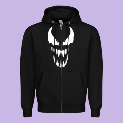 Venom The Movie Zipper Hoodie Designed By Artisfamous