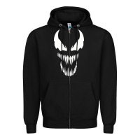 Black VENOM THE MOVIE Zipper Hoodie - artisFamous