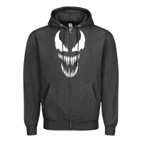 Charcoal Heather VENOM THE MOVIE Zipper Hoodie - artisFamous