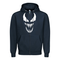 Navy VENOM THE MOVIE Zipper Hoodie - artisFamous