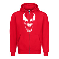 Red VENOM THE MOVIE Zipper Hoodie - artisFamous