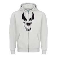 Dove Grey VENOM THE MOVIE Zipper Hoodie - artisFamous