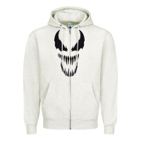Oatmeal Heather VENOM THE MOVIE Zipper Hoodie - artisFamous