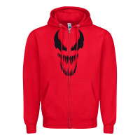 Red VENOM THE MOVIE Zipper Hoodie - artisFamous
