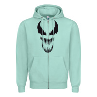 Seafoam VENOM THE MOVIE Zipper Hoodie - artisFamous