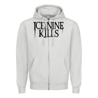 Dove Grey ICE NINE KILLS Zipper Hoodie - artisFamous