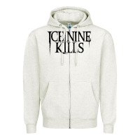 Oatmeal Heather ICE NINE KILLS Zipper Hoodie - artisFamous