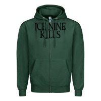 Sports Green ICE NINE KILLS Zipper Hoodie - artisFamous