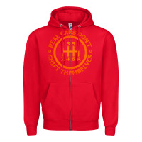 Red real cars dont shift themselves Zipper Hoodie - artisFamous